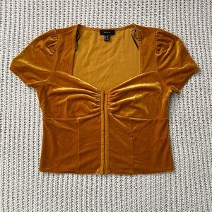Urban Outfitters Mustard Velvet Top